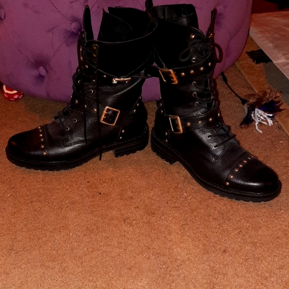 Kurt Geiger Motorcycle Combat Boots